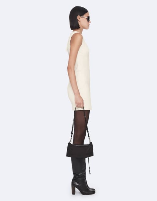 AllSaints vestido Vee perforado en blanco roto, 7 de 7