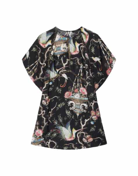AllSaints - vestido Xena en negro taravao - view 1
