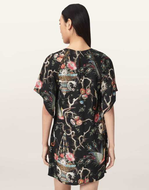 AllSaints - vestido Xena en negro taravao, 5 de 6