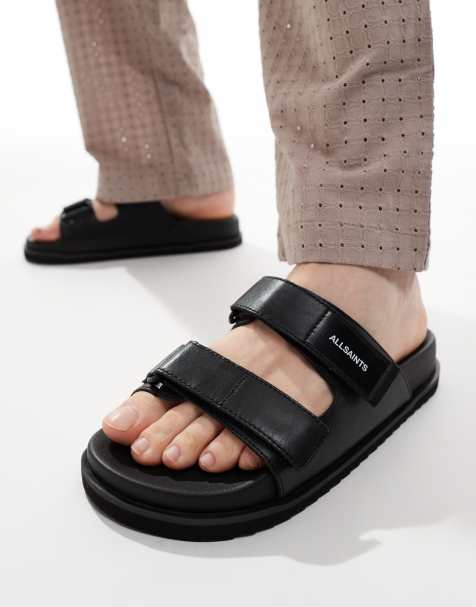 AllSaints - Vex - Leren sandalen in zwart - view 1