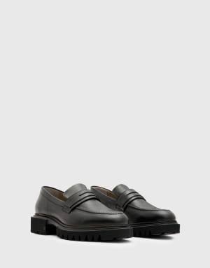 AllSaints Vinni loafer in black - BLACK
