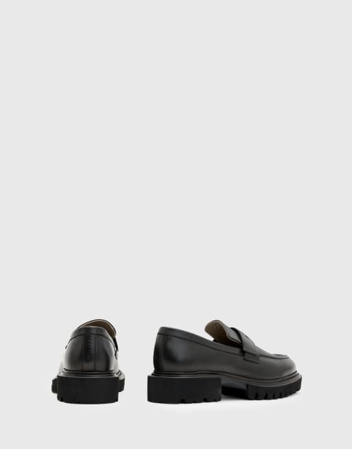 AllSaints Vinni loafers in black, 3 of 4