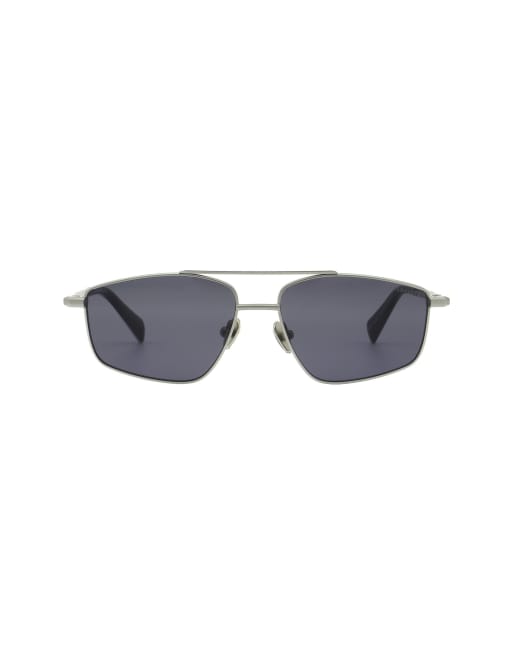 AllSaints Virgo sunglasses in silver, 2 of 3