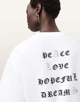 AllSaints - Vision Amelie - T-Shirt in optischem Weiß