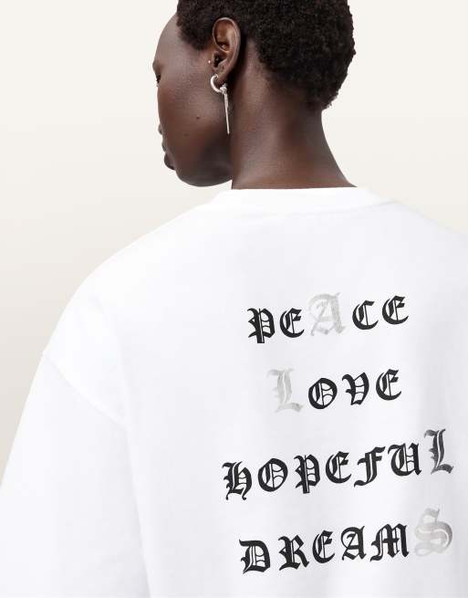 AllSaints – Vision Amelie – T-Shirt in optischem Weiß