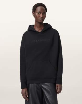 AllSaints - Vision Etie - Kapuzenpullover in Schwarz