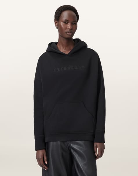 AllSaints – Vision Etie – Kapuzenpullover in Schwarz - view 1