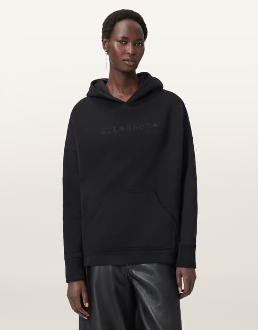 AllSaints – Vision Etie – Kapuzenpullover in Schwarz