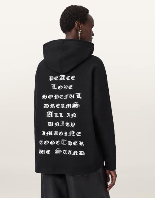 AllSaints – Vision Etie – Kapuzenpullover in Schwarz, 3 von 6