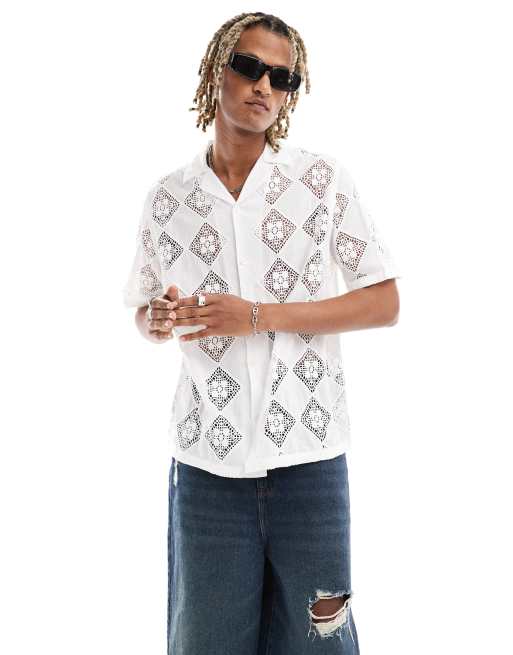 AllSaints - Vista - Hvid skjorte med blonder