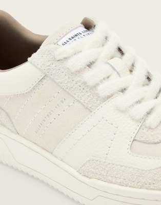 Allsaints Vix Leather Logo Trainer In Multi
