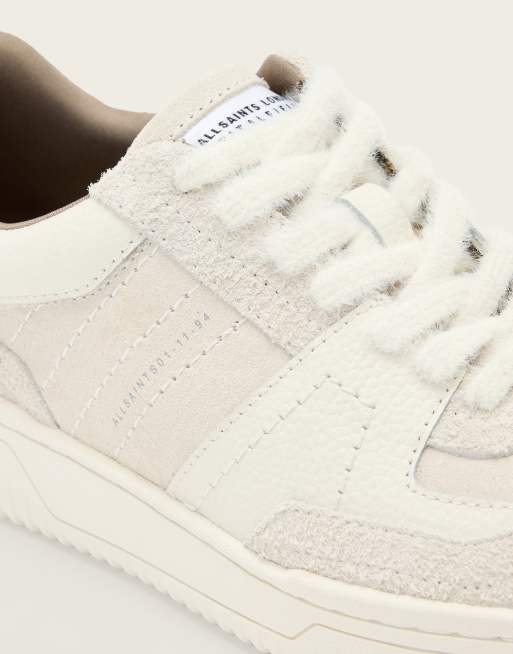 AllSaints Vix leather logo trainer in white, 2 of 4