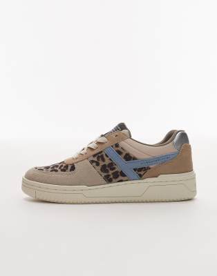 Allsaints Vix Leather Mix Sneakers In Multi