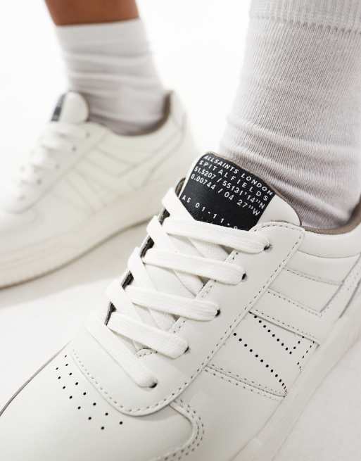 AllSaints Vix leather trainers in white ASOS