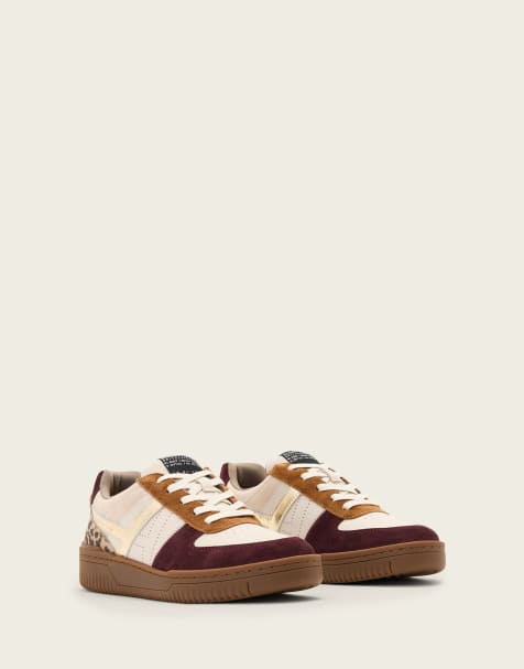 AllSaints Vix suede sneakers in brown - view 1