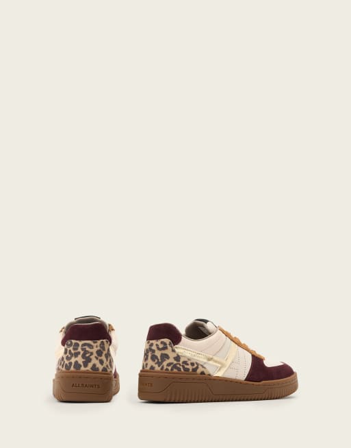 AllSaints Vix suede trainers in brown , 3 of 4