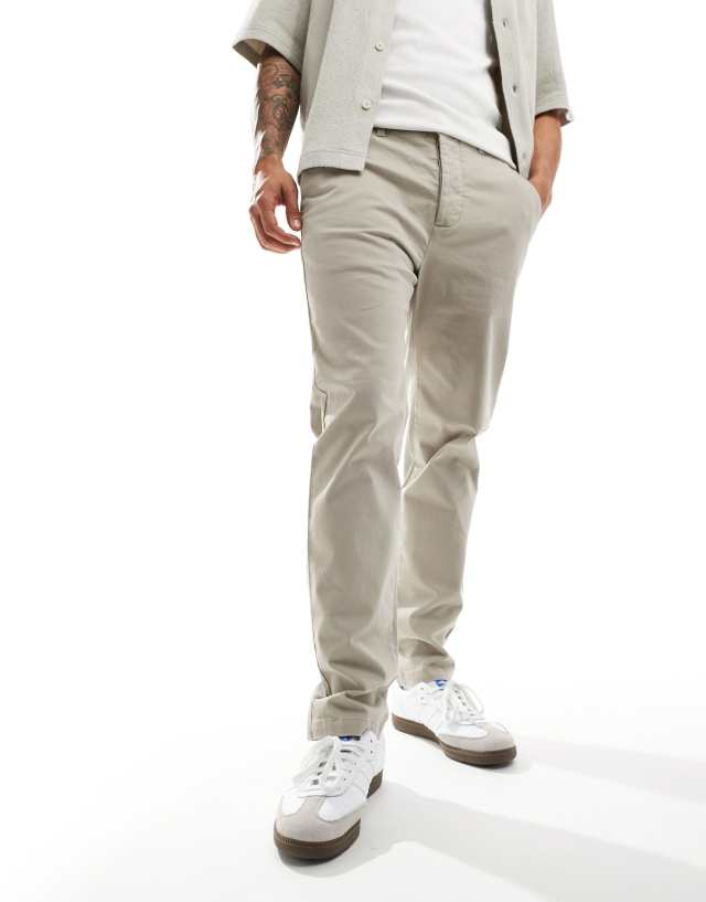 AllSaints - walde chino trousers in grey