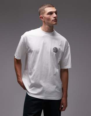 Allsaints Waved T-shirt In White