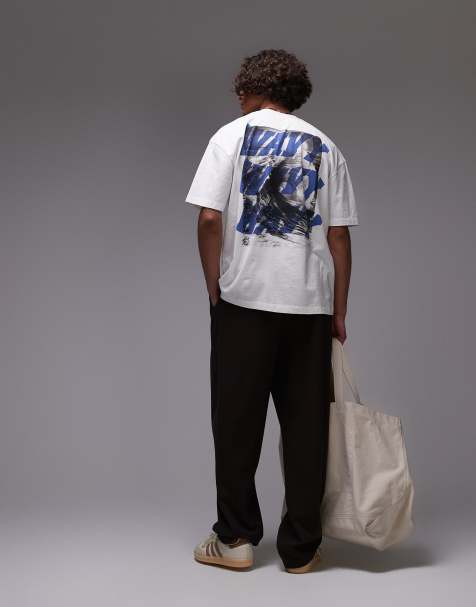 Allsaints wavy t-shirt in chalk white