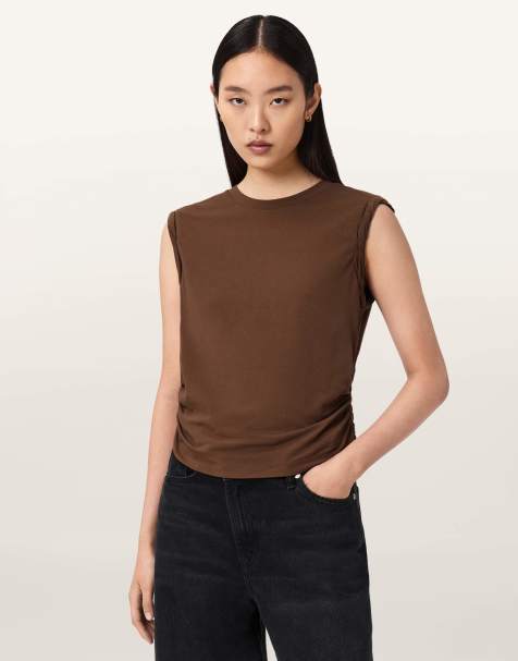 AllSaints - West - Tanktop in bruin - view 1