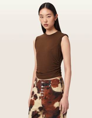 AllSaints - West - Tanktop in Cognacbraun-Brown