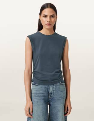 AllSaints - West - Tanktop in dunklem Schieferblau