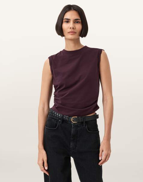 AllSaints – West – Tanktop in Ochsenblutrot - view 1