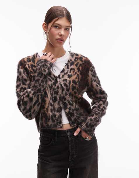 Allsaints Wick lex cardigan in brown - BROWN - view 1