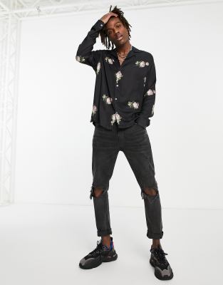 allsaints floral shirt