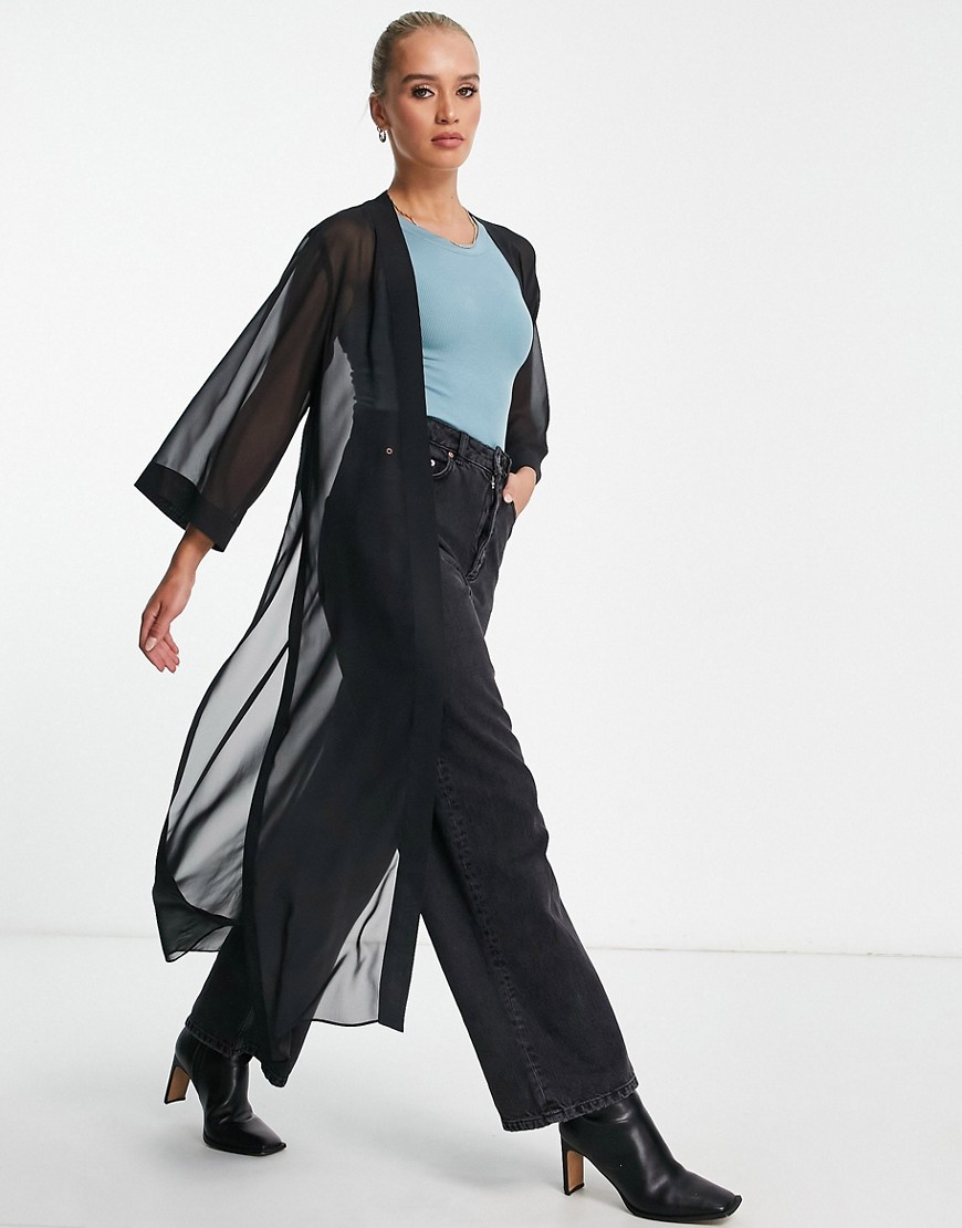AllSaints x ASOS exclusive back wing kimono in black