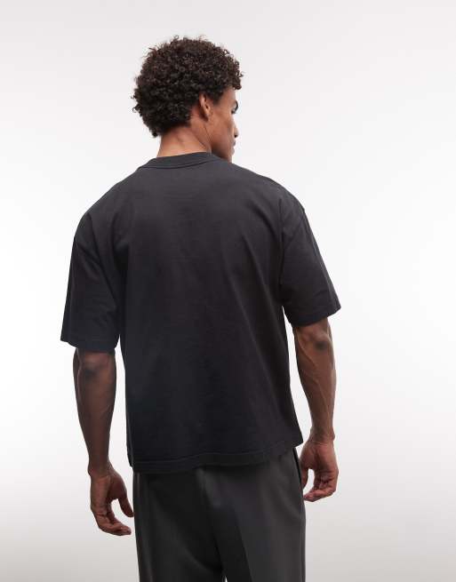 AllSaints x ASOS Exclusive Eagle graphic vintage logo t-shirt in washed black, 2 of 5