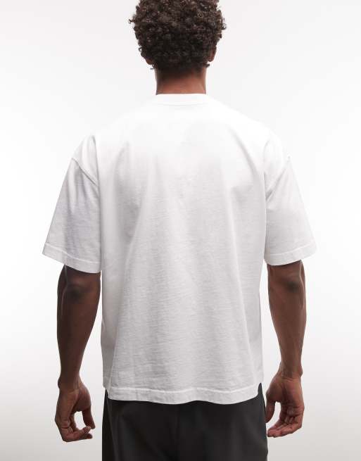 AllSaints x ASOS Exclusive eagle graphic vintage logo t-shirt in white, 4 of 5