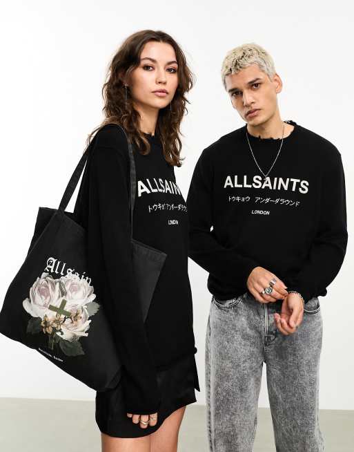 All saints black discount sweatshirt