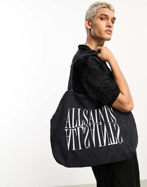 AllSaints x ASOS - Paxton - Unisex-totetaske i sort - Kun hos ASOS