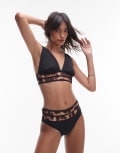 [AllSaints] AllSaints xalia bikini top in black 10-12 black