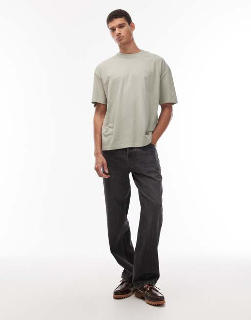 AllSaints – Xander – Beflocktes T-Shirt in Hellgrün, 2 von 5
