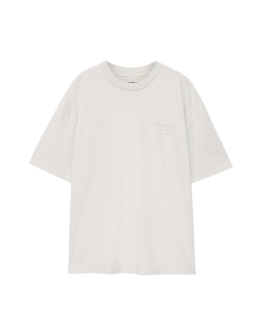 AllSaints Xander Kurzarm-Rundhals in Himmelblau, 5 von 7