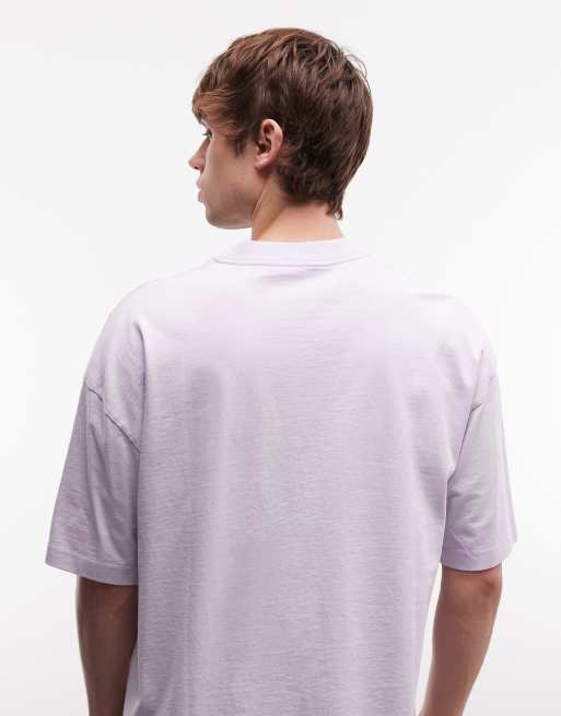 AllSaints – Xander – Lila t-shirt med korta ärmar och logga, 5 av 5