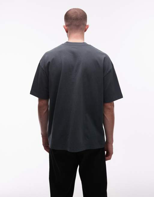 AllSaints – Xander – Niebieski T-shirt z małym logo, 3 z 5