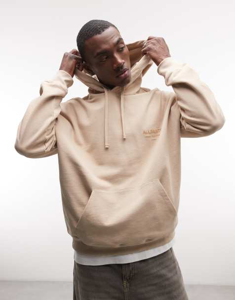 AllSaints - Xander Oth - Hoodie met grafisch logo in beige - view 1