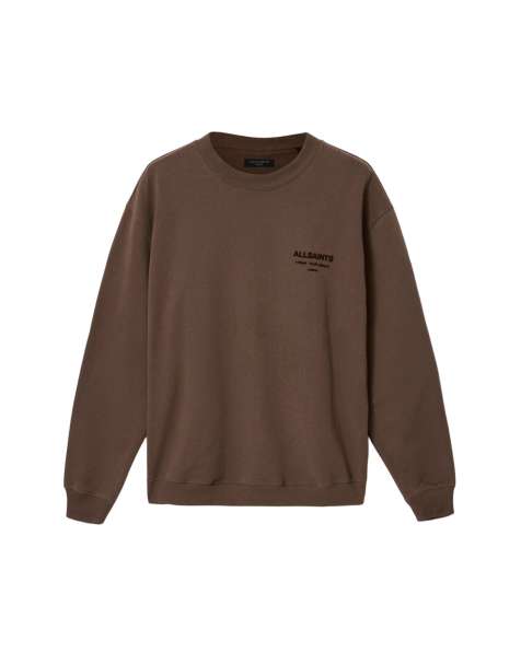 AllSaints - Xander - Sweat ras de cou - Marron amer - view 1