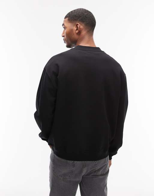AllSaints - Xander - Sweatshirt met ronde hals en logo in zwart, 3 van 5
