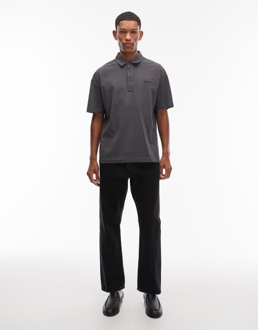 AllSaints – Xander – Szara koszulka polo, 2 z 5