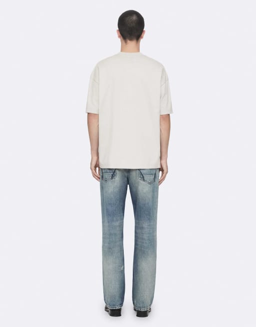 AllSaints Xander t-shirt à manches courtes col ras du cou bleu ciel, 4 de 7