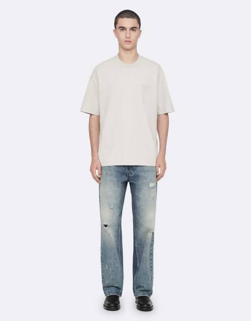 AllSaints Xander t-shirt à manches courtes col rond bleu ciel, 2 de 7
