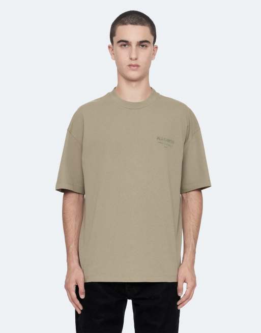 AllSaints Xander t-shirt à manches courtes col rond en vert fenouil, 4 de 6