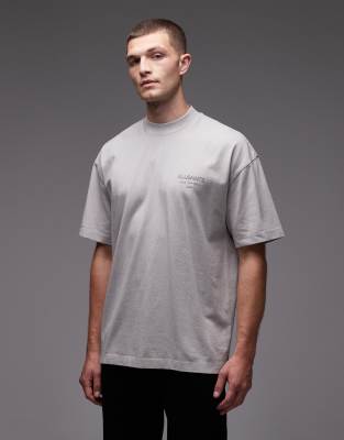 Allsaints Xander T-shirt In Gray