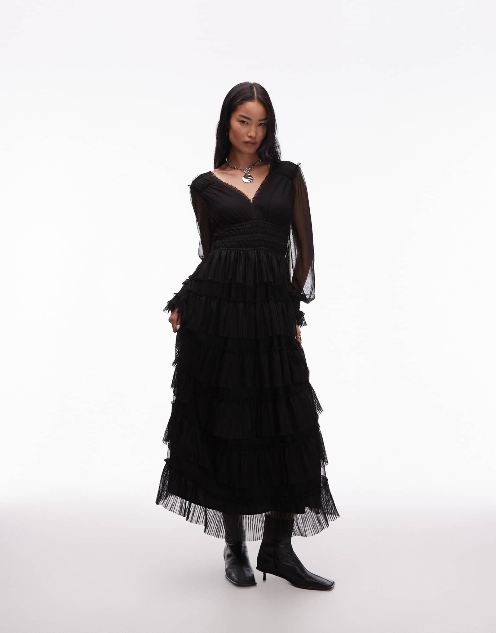 Макси-платье Allsaints xantara черного цвета 