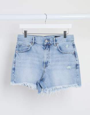 all saints denim shorts