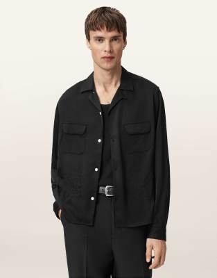 Yodo - Langärmliges Hemd in Schwarz Schwarz 50